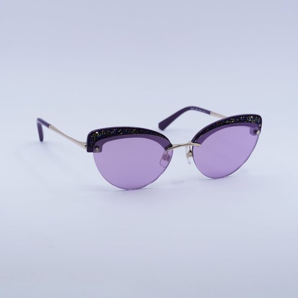 Swarovski SK0257 28G Sunglasses - Gold Frame, Purple Lenses main image 5